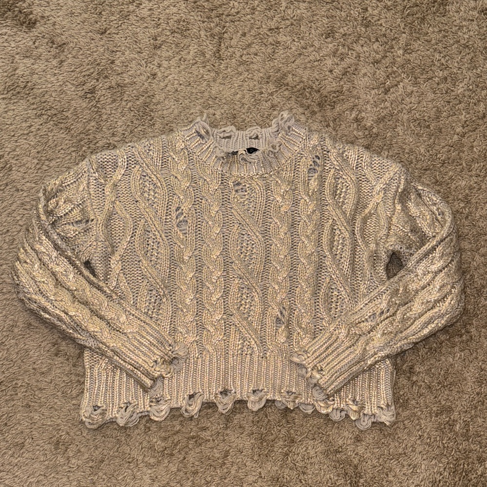 Zara Chunky Cable Knit Sweater